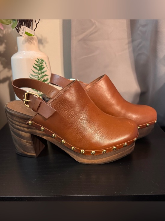Matisse Shoes - Anthro Matisse Liberty Womens Clog Heels Chunky Mule Platform Brown Leather 7